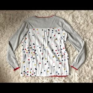 BODEN SWEATER GREY POLKA DOT